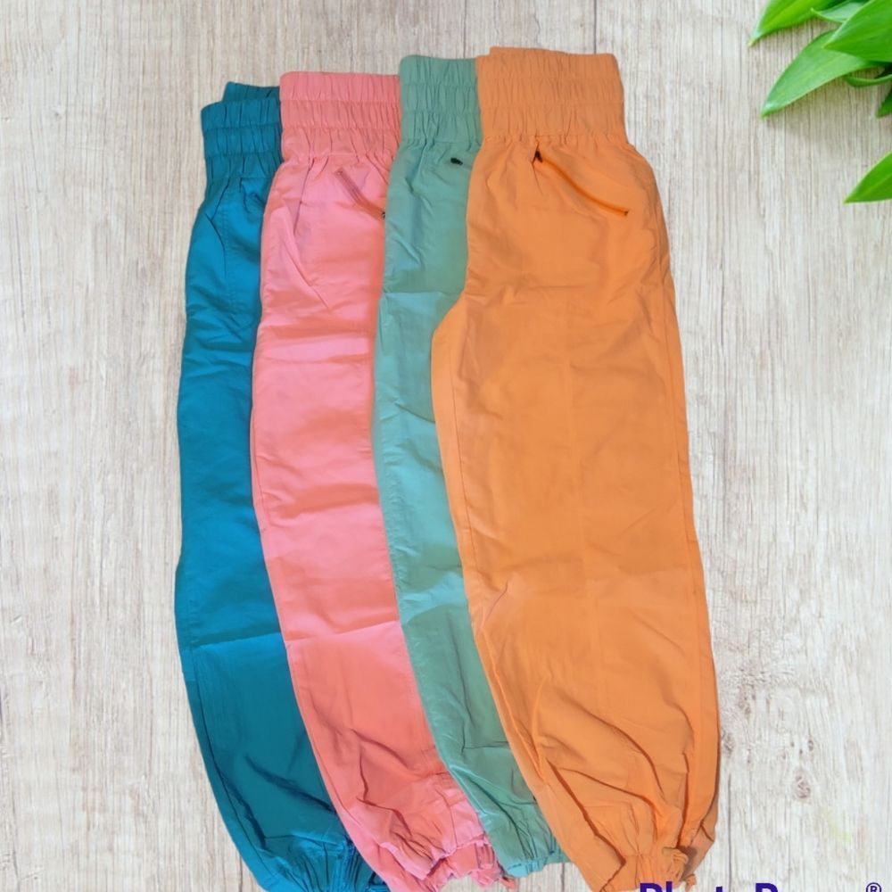 Zenana Mint High-Waisted Smocked Lounging Pants - Picture 3 of 4